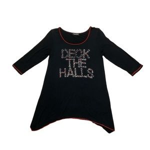 Y2k Vanilla Sugar Christmas Top Women’s L Three Quarter Sleeve Deck The Halls